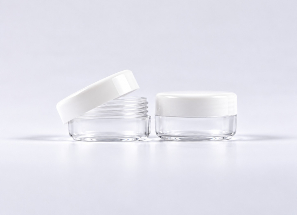 Mini Dose 10 ml – Transparent – Deckel Weiss/Schwarz